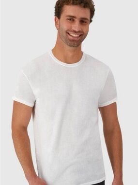 Hanes Men’s Crewneck T-Shirts white Tagless 2 count  Size Small new